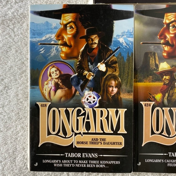Vintage Longarm Action Western Romance Novel x3 - Picture 3 of 12